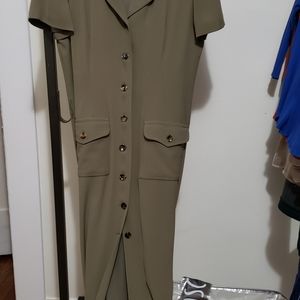 Maxi dress with front button down buttons and fron